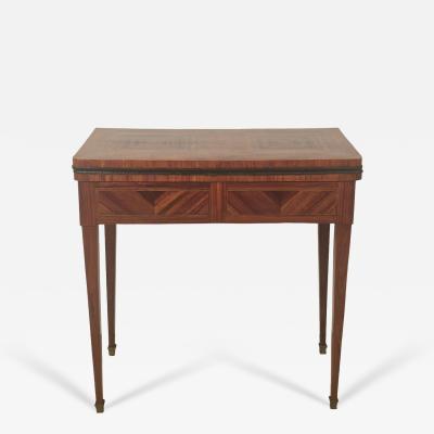 18th Cent Swedish Parquetry Inlaid Game Table Desk Neoclassical Louis XVI