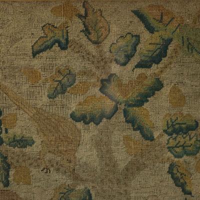 18th Century 1732 Petit Point Embroidery Picture of Lady Gent