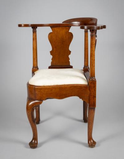 18th Century American Pennsylvania Walnut Corner Armchair