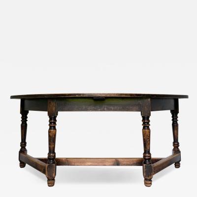 18th Century Antique Half Round Accent Table