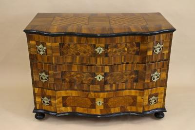 18th Century Baroque Chest Of Drawers Marquetry Inlay Works Austria ca 1760
