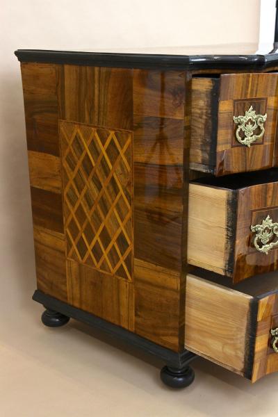 18th Century Baroque Chest Of Drawers Marquetry Inlay Works Austria ca 1760
