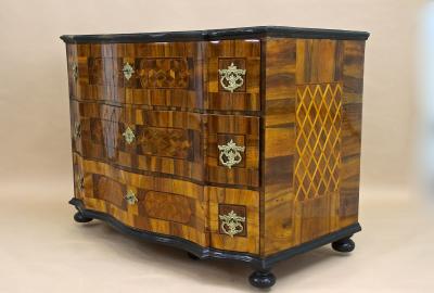 18th Century Baroque Chest Of Drawers Marquetry Inlay Works Austria ca 1760