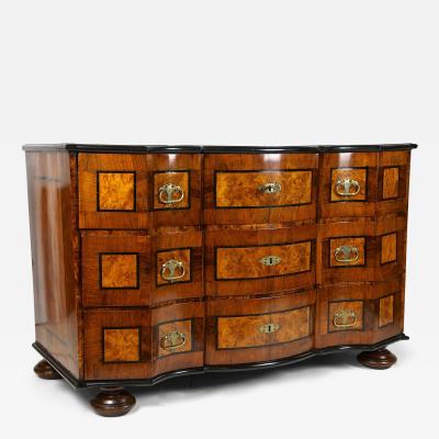 18th Century Baroque Chest Of Drawers Nutwood Maple Austria circa 1770