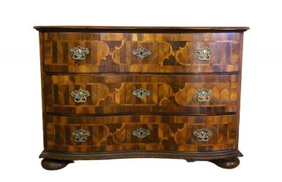 18th Century Baroque Chest Of Drawers With Marquetry Works Austria circa 1770