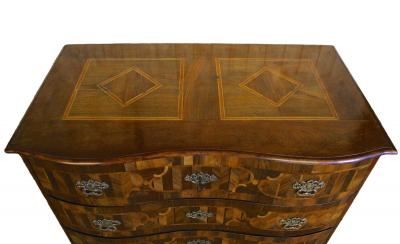 18th Century Baroque Chest Of Drawers With Marquetry Works Austria circa 1770