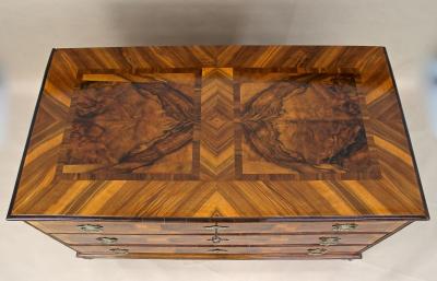 18th Century Baroque Nutwood Chest Of Drawers Austria ca 1780