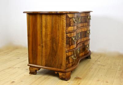 18th Century Baroque Nutwood Chest Of Drawers Commode South Germany ca 1760