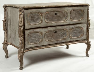 18th Century Baroque Painted Chest of Drawers Southern Germany