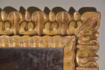 18th Century Carved Giltwood Italian Mirror with Original Glass