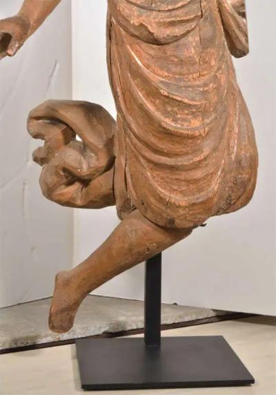 18th Century Carved Wooden Angel