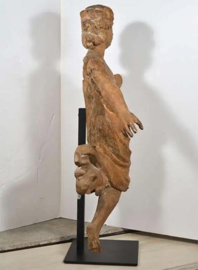 18th Century Carved Wooden Angel