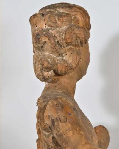 18th Century Carved Wooden Angel