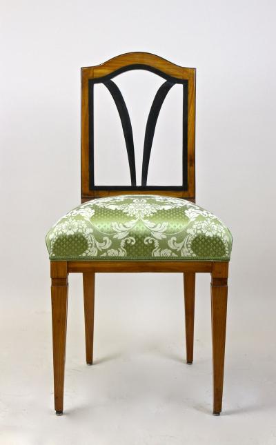 18th Century Cherrywood Side Chair Newly Upholstered Austria circa 1790