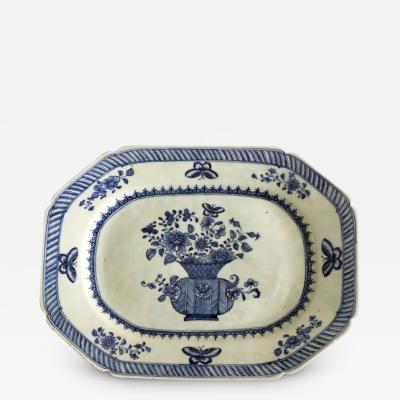 18th Century Chinese Export Blue and White Platter