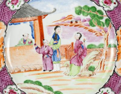 18th Century Chinese Qianlong Famille Rose Plate