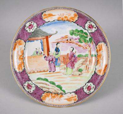 18th Century Chinese Qianlong Famille Rose Plate