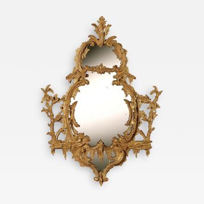 18th Century Chippendale Period Carved Giltwood Mirror