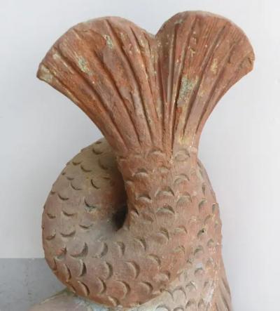 18th Century Continental Terracotta Egyptian Revival Sphinxes a Matched Pair