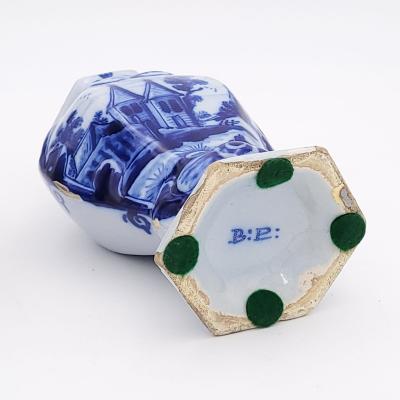 18th Century Delft Pair of Urns circa 1780