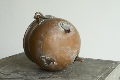 18th Century Eared Pot in Patinated Copper