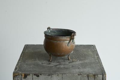 18th Century Eared Pot in Patinated Copper