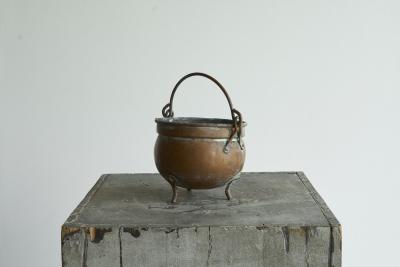 18th Century Eared Pot in Patinated Copper