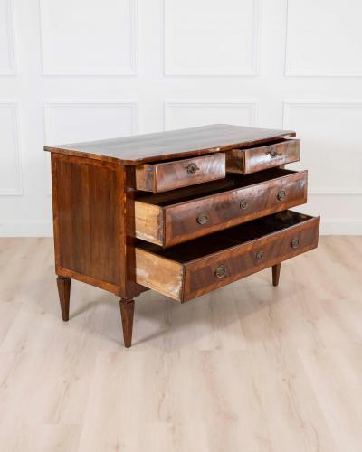 18th Century Emilian Louis XVI Walnut Chest of Drawers