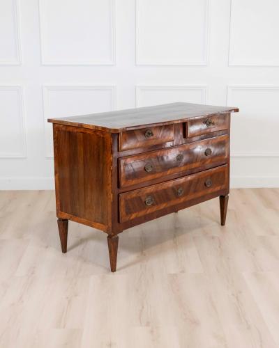 18th Century Emilian Louis XVI Walnut Chest of Drawers