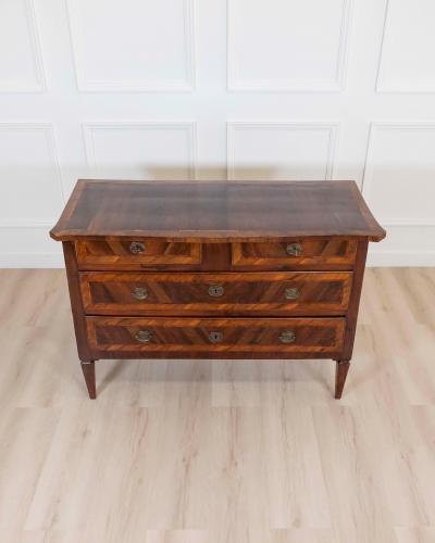 18th Century Emilian Louis XVI Walnut Chest of Drawers