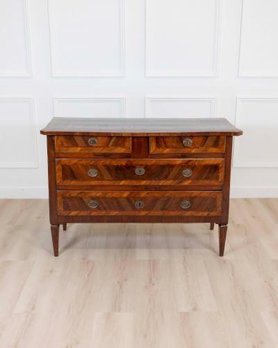18th Century Emilian Louis XVI Walnut Chest of Drawers