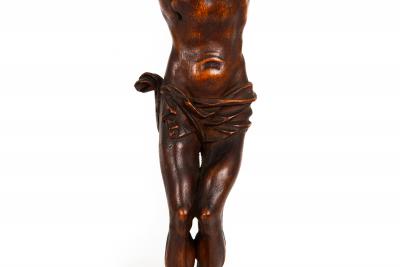 18th Century Finely Carved Boxwood Corpus Christi on Stand