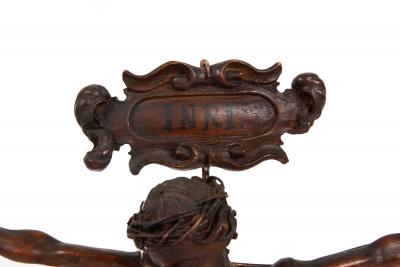 18th Century Finely Carved Boxwood Corpus Christi on Stand