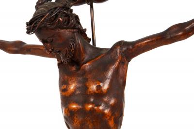18th Century Finely Carved Boxwood Corpus Christi on Stand