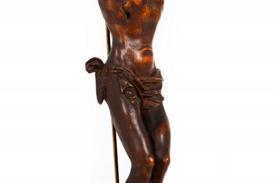 18th Century Finely Carved Boxwood Corpus Christi on Stand