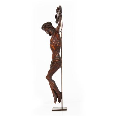 18th Century Finely Carved Boxwood Corpus Christi on Stand