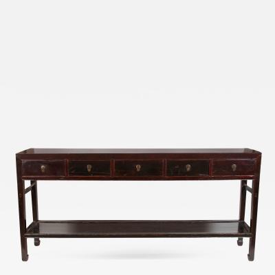 18th Century Five Drawer Chinese Scholars Table