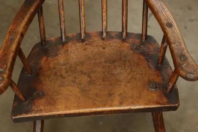 18th Century Folk Art Welsh Stick Chair