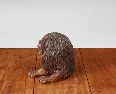 18th Century Folk Carved Lion