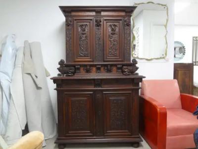 18th Century French Baroque Cabinet Or Deux Corp