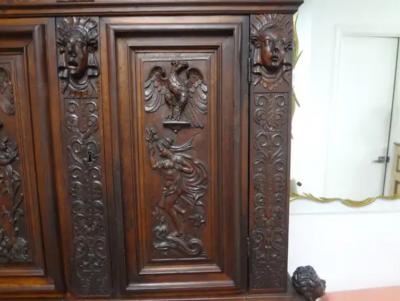 18th Century French Baroque Cabinet Or Deux Corp