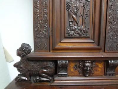 18th Century French Baroque Cabinet Or Deux Corp