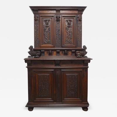 18th Century French Baroque Cabinet Or Deux Corp