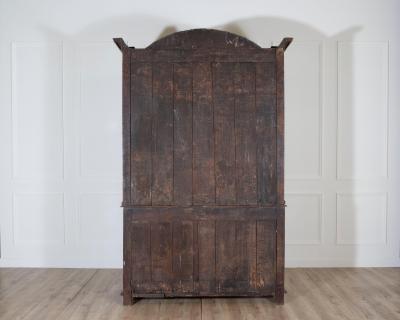 18th Century French Blond Oak Buffet Deux Corps with Molded Panels