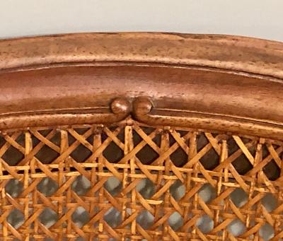 18th Century French Caned Berg re de Bureau