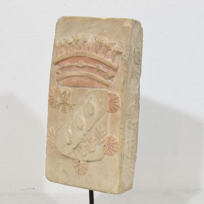 18th Century French Carved Stone Coat of Arms