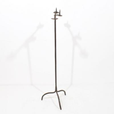 18th Century French Hand Forged Iron Candleholder