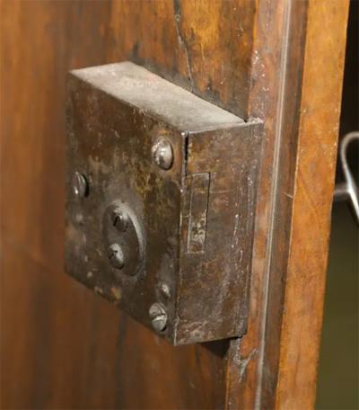 18th Century French Louis XVI Marble Top and Walnut Cabinet