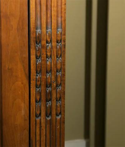 18th Century French Louis XVI Marble Top and Walnut Cabinet