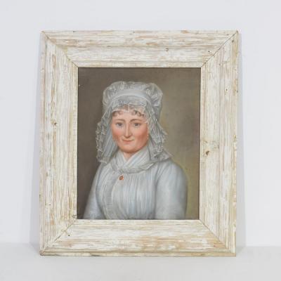 18th Century French Pastel Portrait of a Young Woman